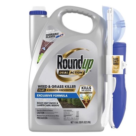 ROUNDUP Dual Action Weed and Grass Killer RTU Liquid 1 gal, 4PK 5378304